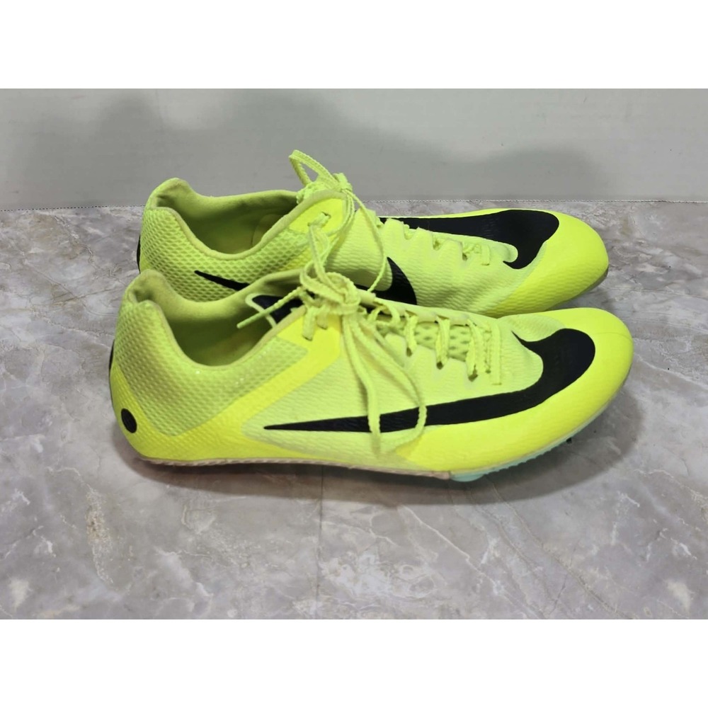 Nike Zoom Rival Sprint Track Spikes Neon Volt Black Sz 6.5 GUC Y2K
